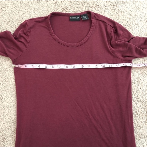 Rachel Zoe Burgundy Long Sleeve Basic Layering Tee - Picture 7 of 7